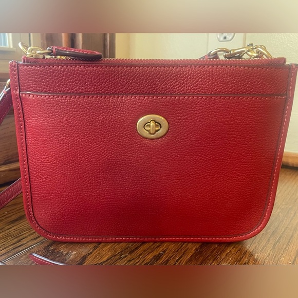 Coach Slim Turnlock Crossbody Bag in Brick Red - Picture 5 of 16